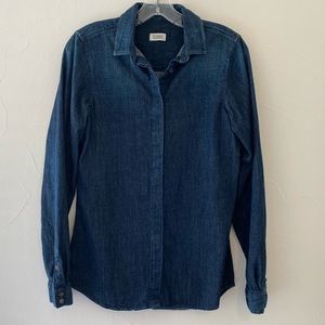 Closed distressed denim shirt